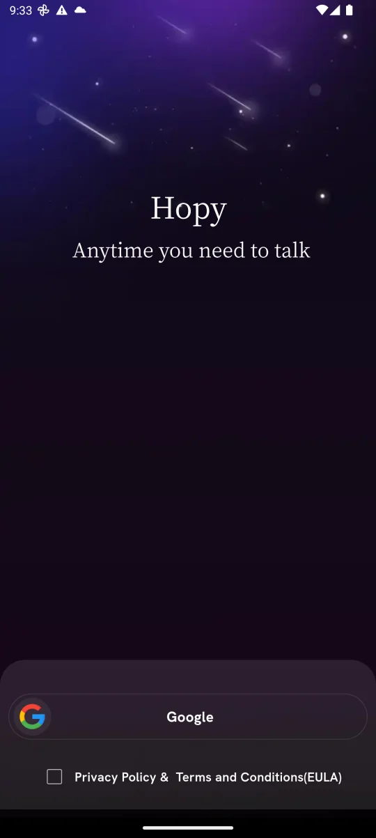 Hopy English screen